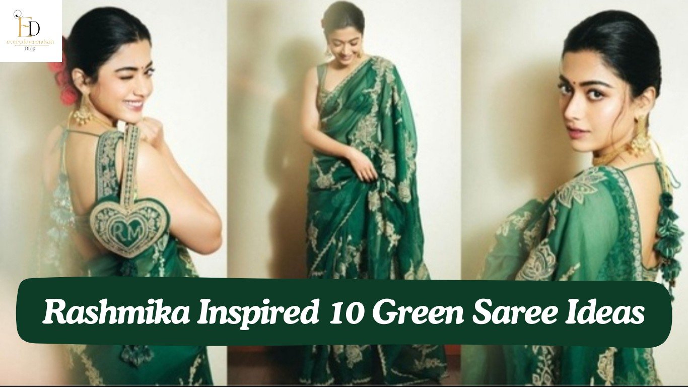 Rashimika Inspire 10 Green Saree Ideas